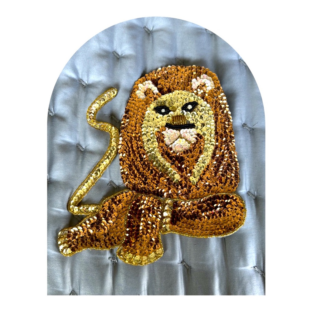 Lion sew on appliqué